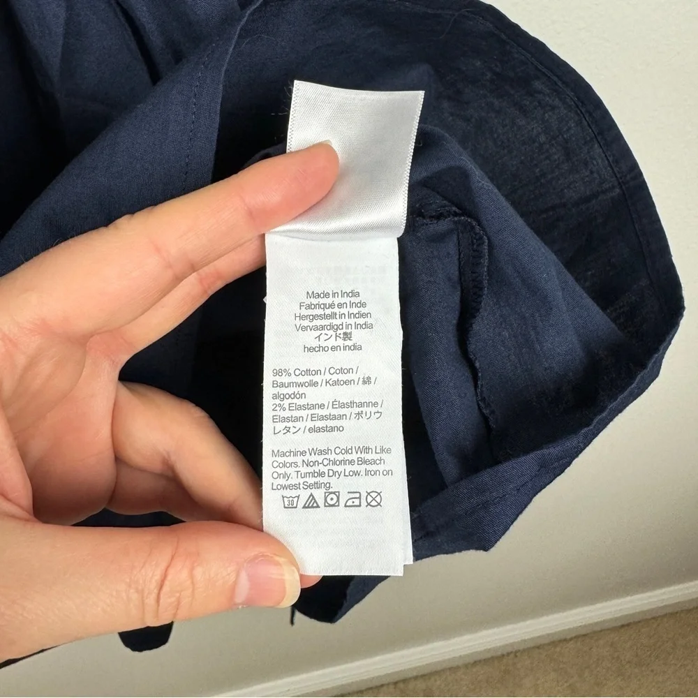 J. Crew Faux Wrap Sleeveless Mini Dress Navy Size 14 NWT - Picture 9 of 9